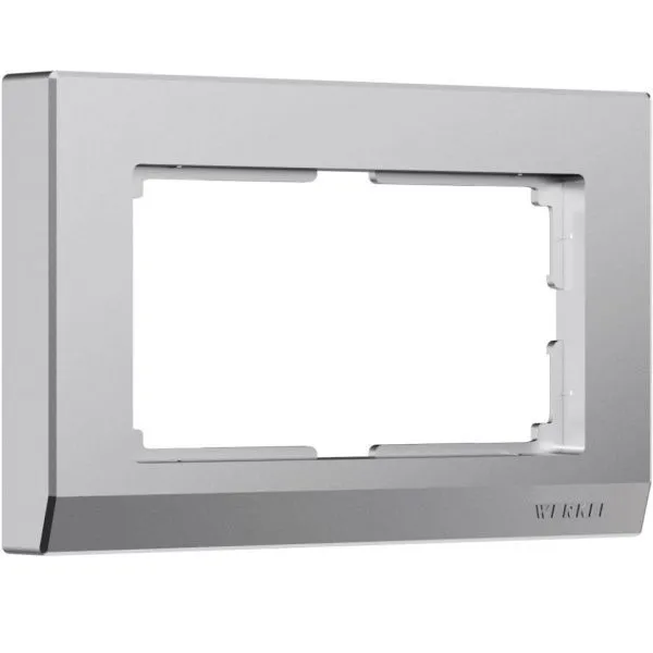 Рамка для двойной розетки Stark (серебряный матовый),Werkel
