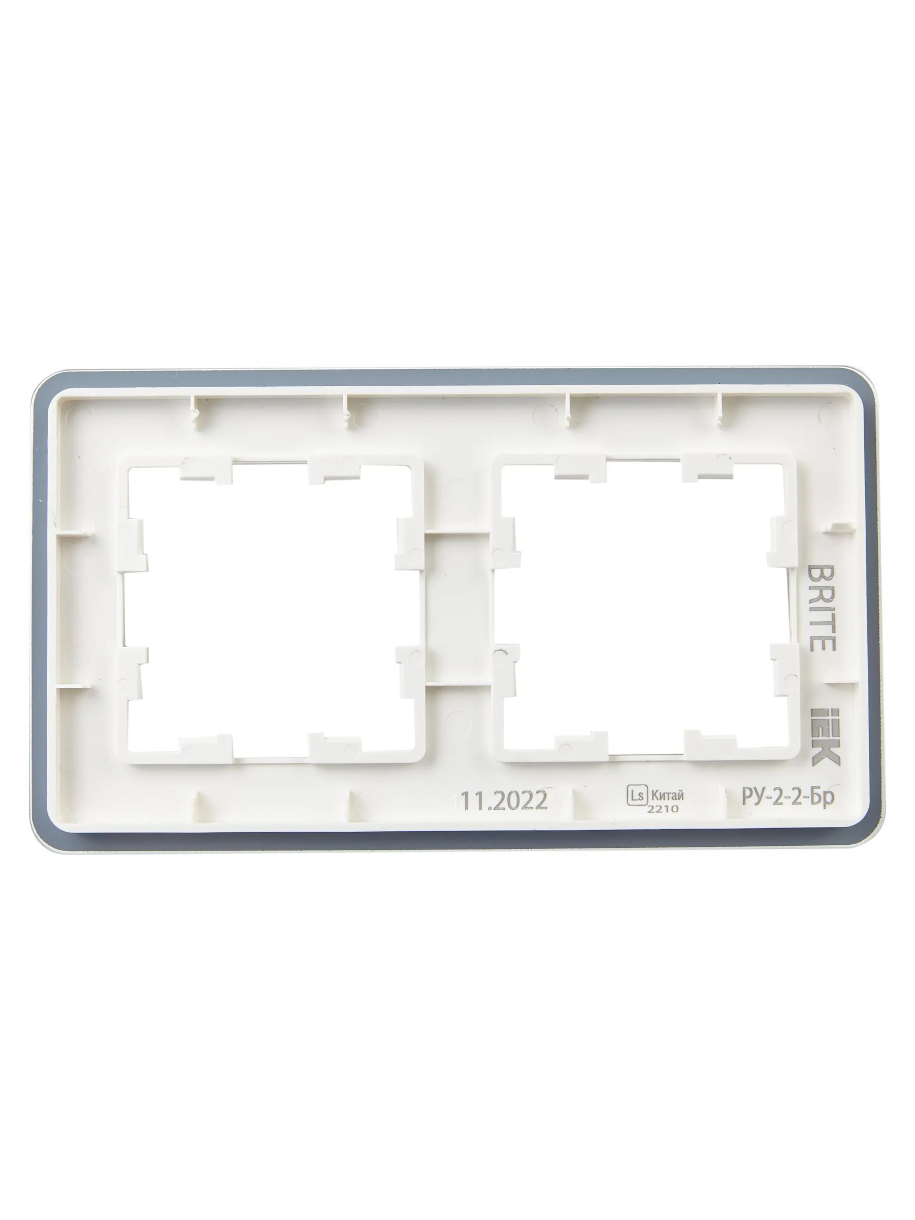 BRITE Рамка 2-местная РУ-2-2-Бр стекло белый RE IEK - Фото 4
