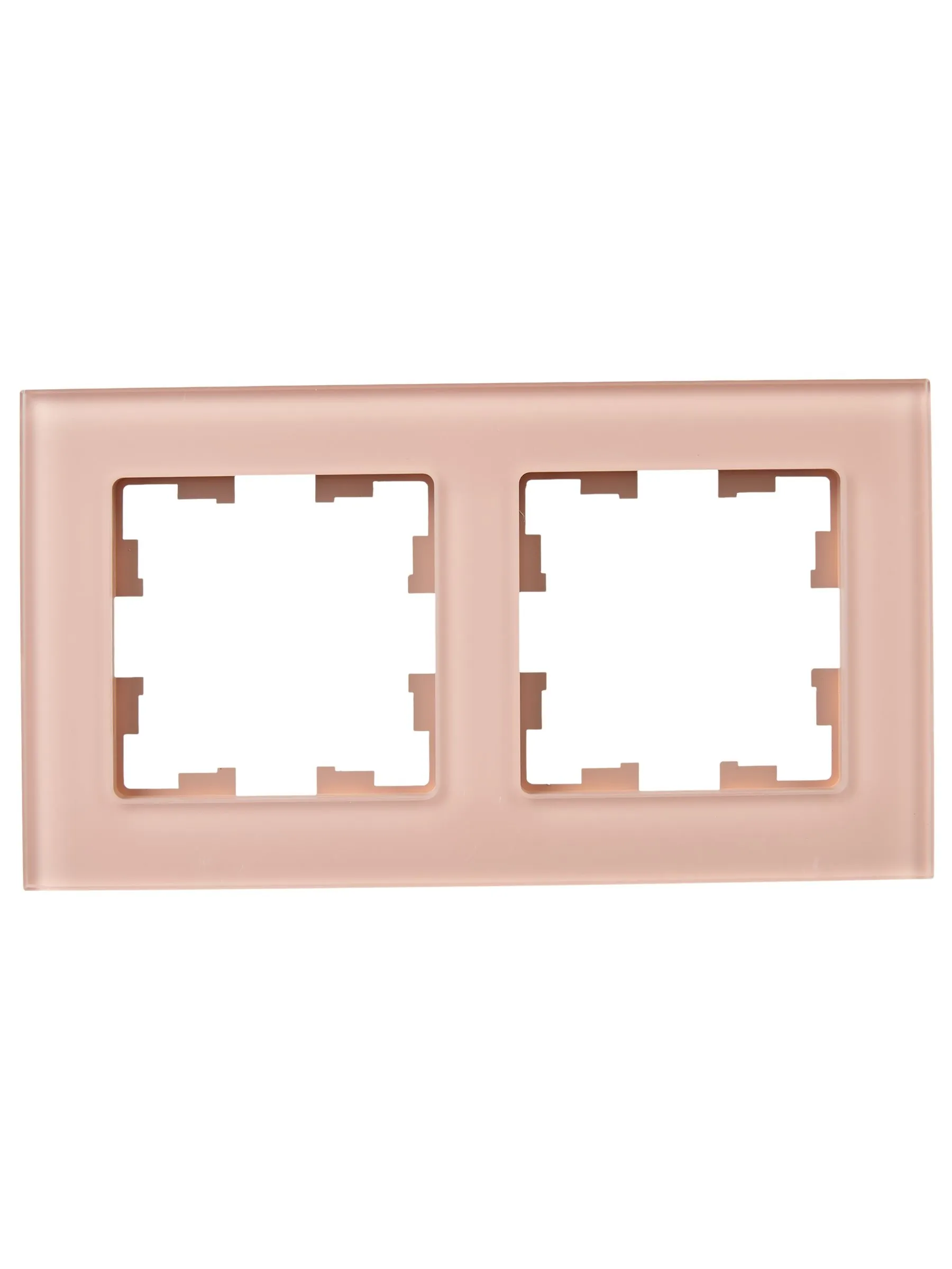 BRITE Рамка 2-местная РУ-2-2-БрП стекло персиковый матовый IEK - Фото 7