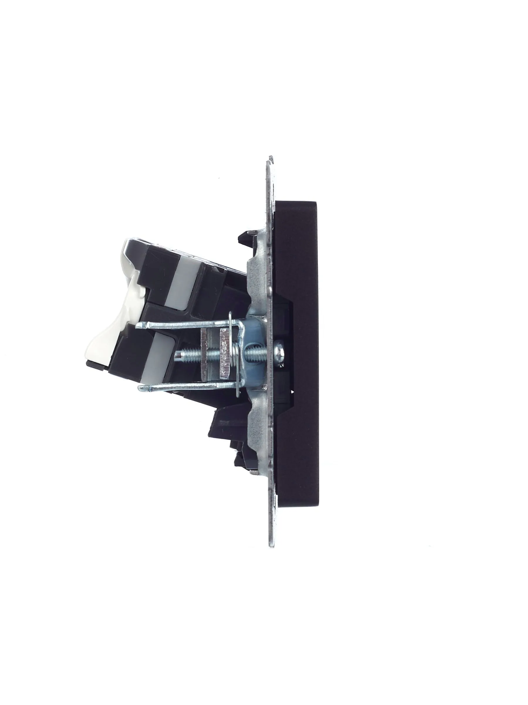 BRITE Розетка компьютерная двойная RJ45 кат.5E РК10-2-БрЧ черный IEK - Фото 2