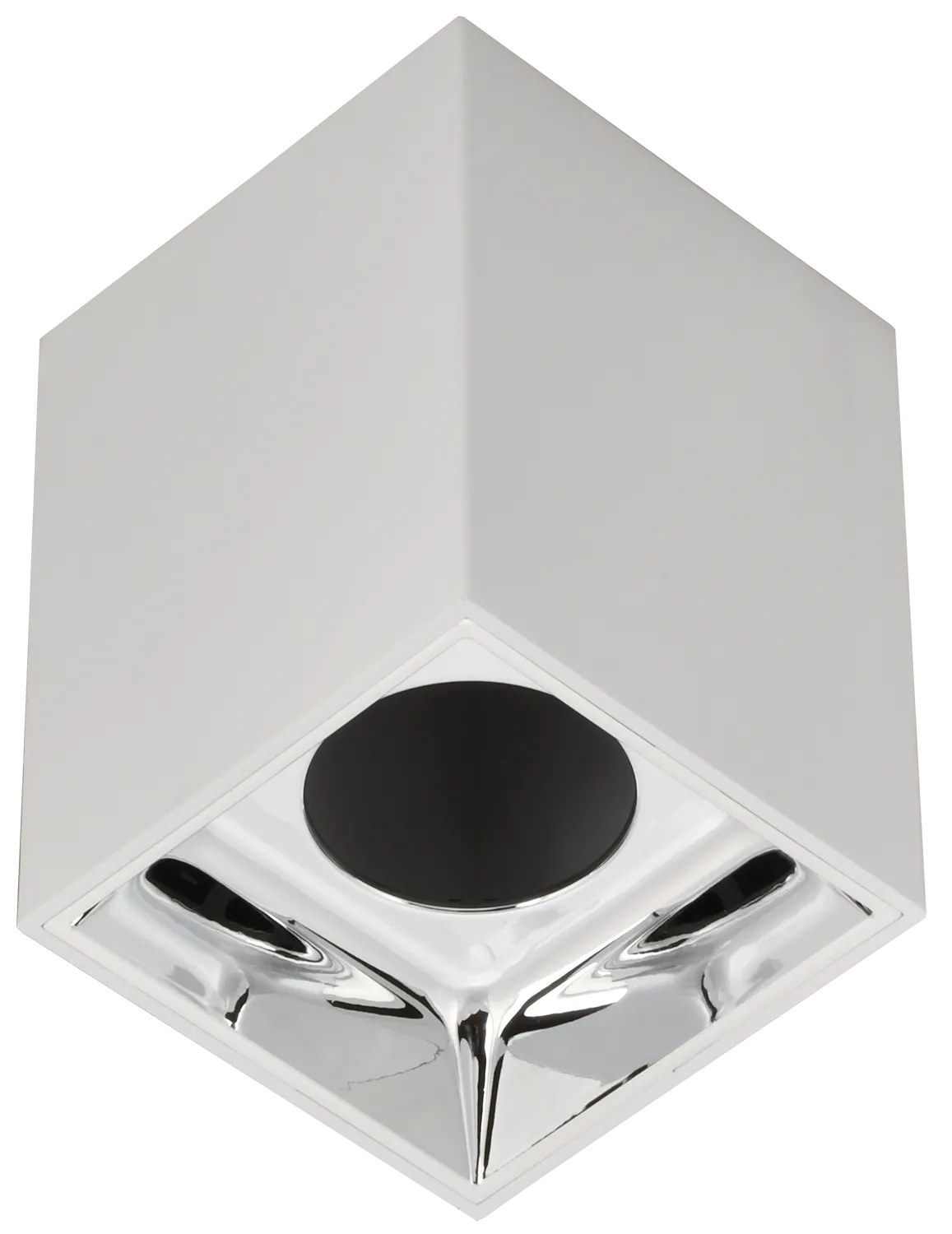 LIGHTING Светильник 4112 накладной потолочный под лампу GU10 белый/хром пластик IEK