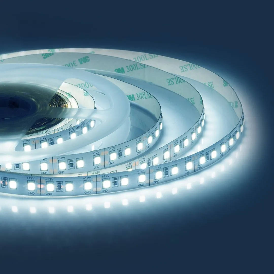 Светодиодная лента 12В, СТ, 14,4Вт/м, smd2835, 120д/м, IP20, 1400Лм/м, ширина подложки 10мм, 5м,  х/б 00-52