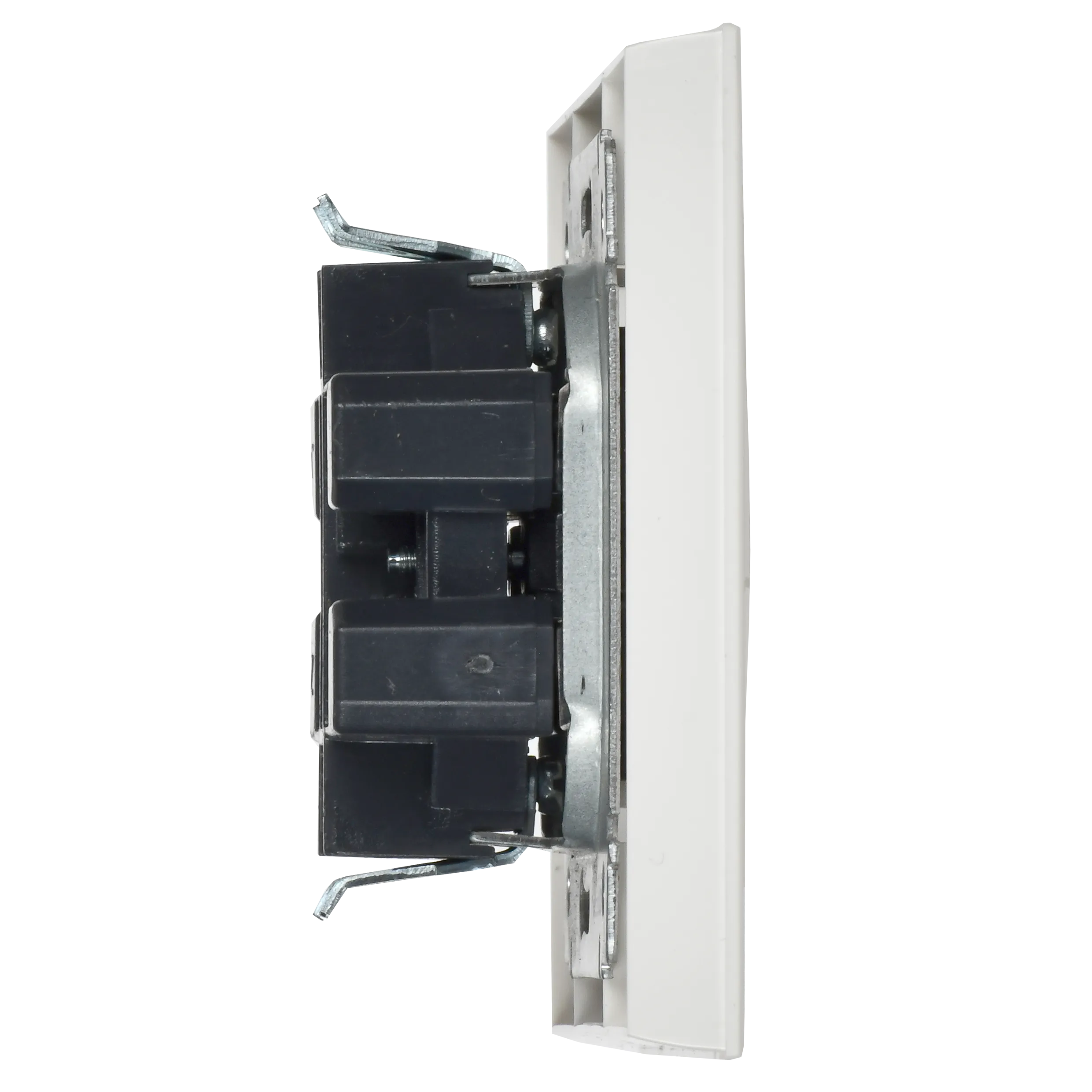 BRITE Розетка 2-местная без заземления без защитных шторок 10А в сборе РС12-2-БрБ белый IEK - Фото 3