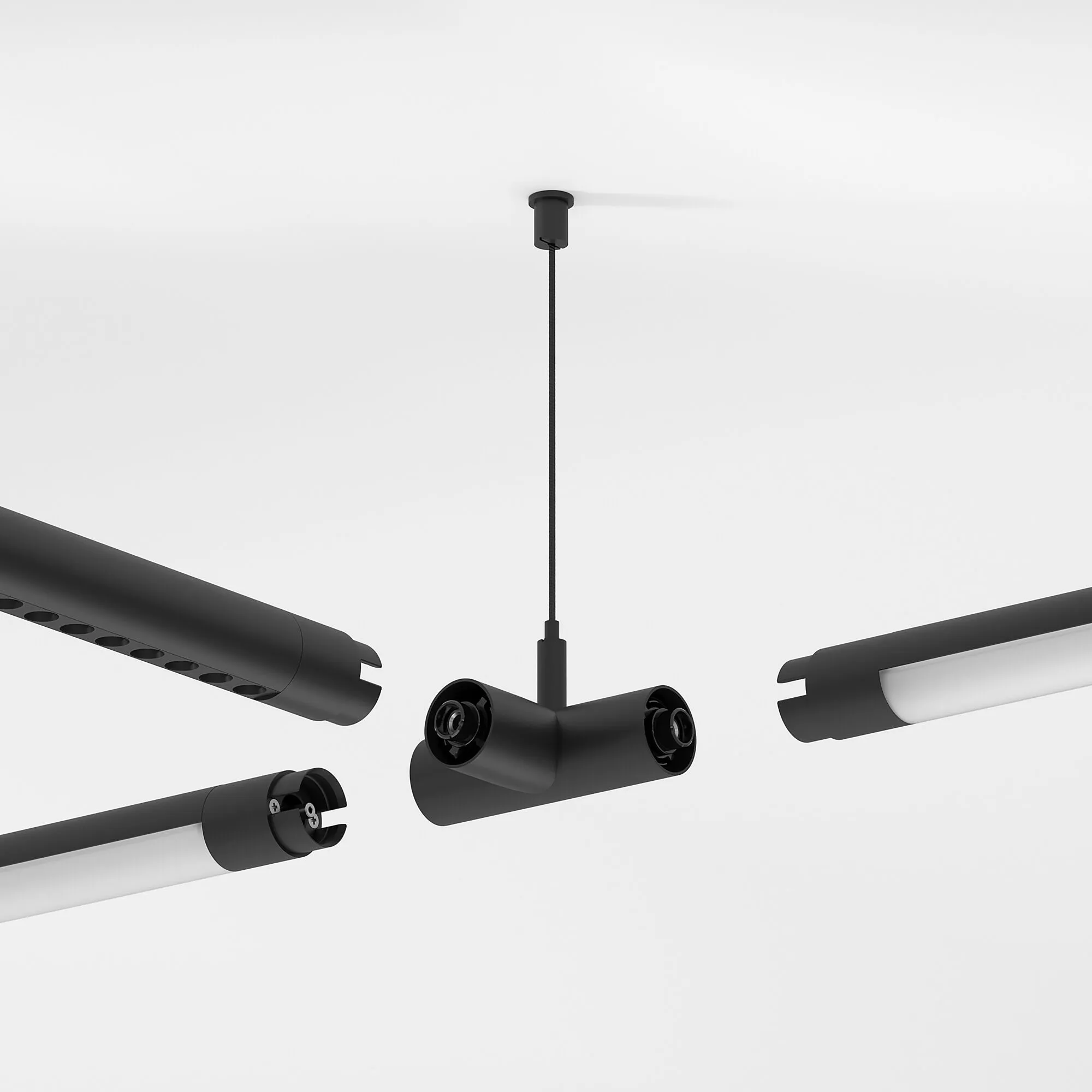 Module System Набор для подвеса Т-образный с питанием (черный) - Фото 4