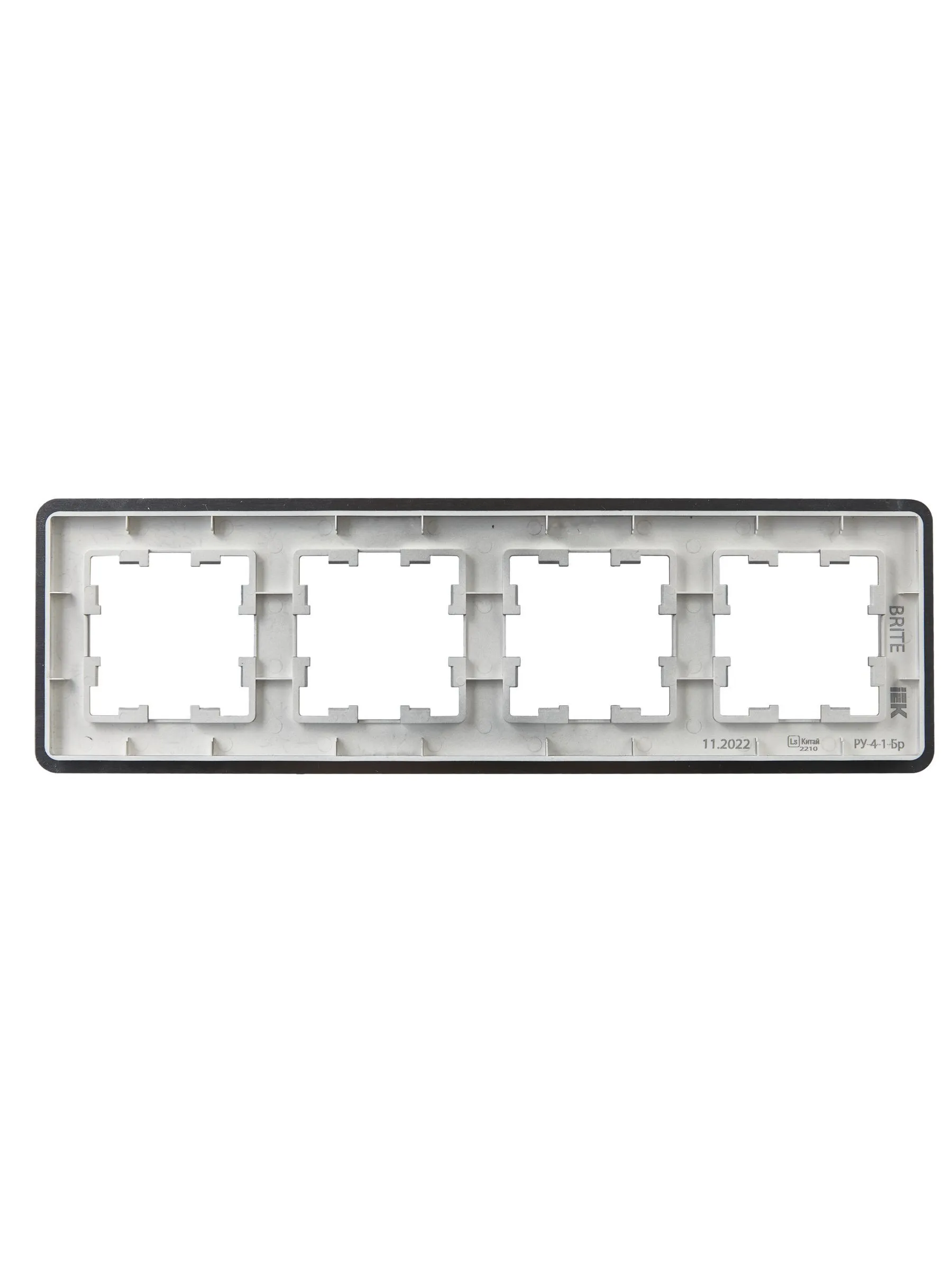 BRITE Рамка 4-местная РУ-4-1-Бр металл титан RE IEK - Фото 4