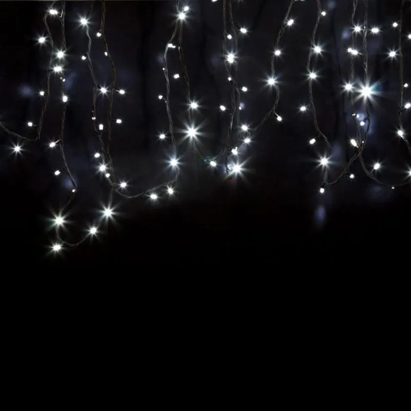 Гирлянда светодиодная Нить 12м 120 LED БЕЛЫЙ черный каучук IP67 постоянное свечение 230В соединяется блок в комплекте NEON-NIGHT 315-135