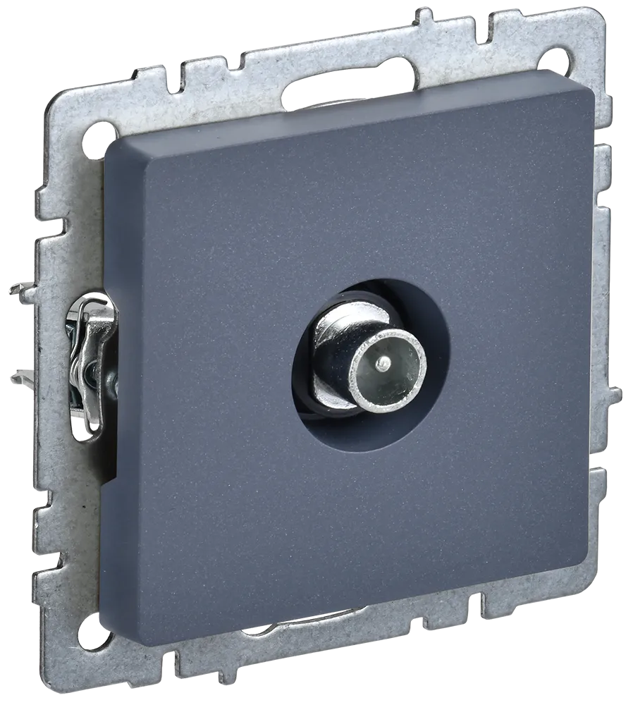 BRITE Розетка TV проходная РТВ10-0-БрМ маренго IEK BR-A10-P-K35