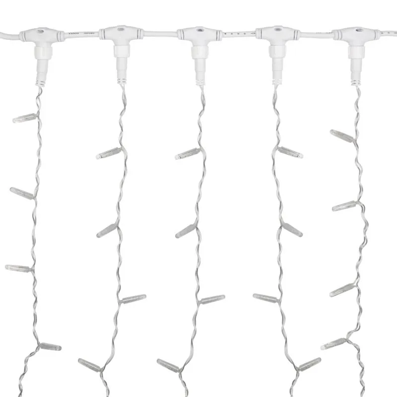 Гирлянда Светодиодный Дождь 2х1,5м, постоянное свечение, прозрачный провод, 230 В, диоды РОЗОВЫЕ (шн - Фото 2