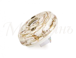 Розетка ретро компьютерная RJ45  (без подъемной рамки, D70x25), цвет - дворцовый мрамор, коллекция " GE70341-19k