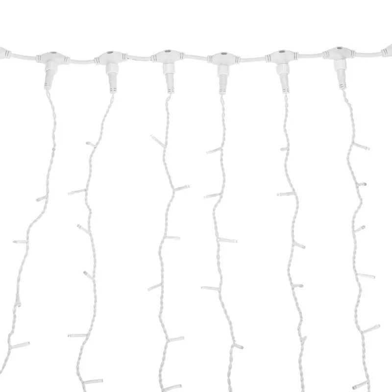 Гирлянда светодиодная Занавес 2х1,5м 360 LED СИНИЙ белый ПВХ IP65 постоянное свечение 230В блок в комплекте NEON-NIGHT - Фото 2