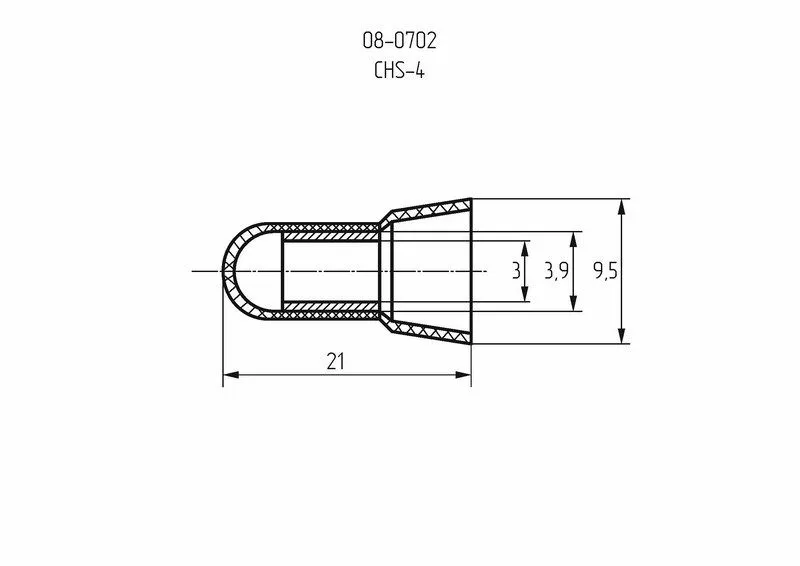 Концевая изолированная заглушка КИЗ-2, ø 3,0 мм (1,5-4,0 мм²) REXANT - Фото 3