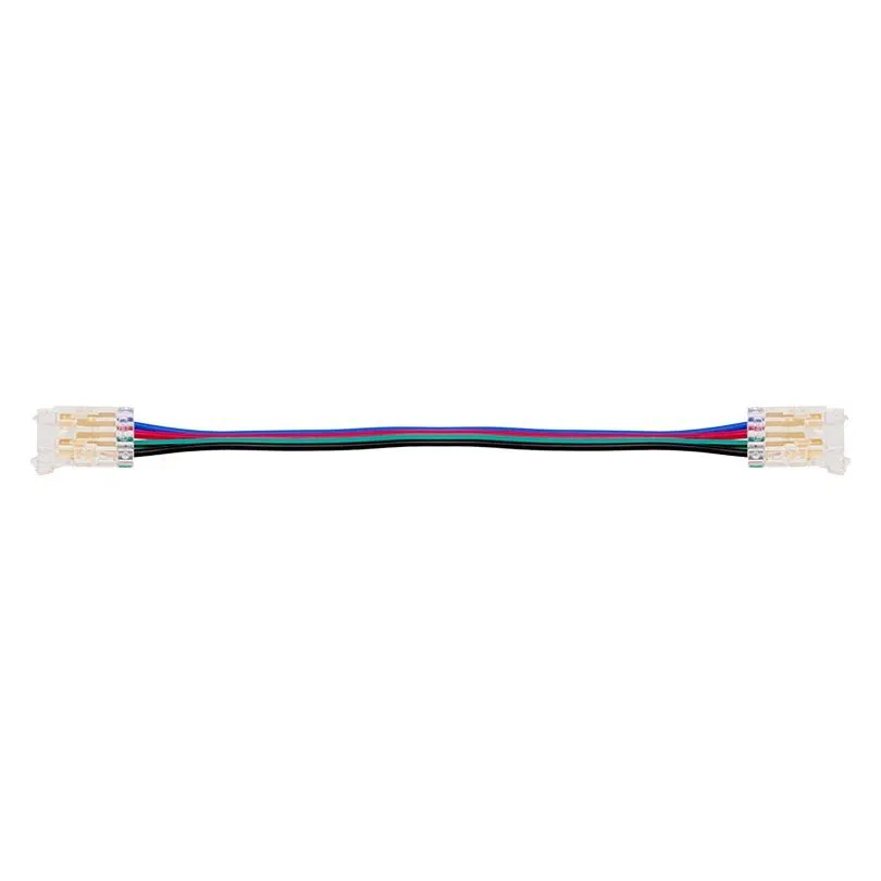 Коннектор WOLTA WLS-4PIN-RGB-10MM-2 выводной/последовательный для ленты SMD RGB шириной 10мм, провод 10см. Цена за 1 шт., мин. кратность 3 шт. WLS-4PIN-RGB-10MM-2
