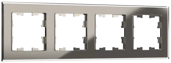 BRITE Рамка 4 -местная РУ-4-2-БрД стекло дымчатый IEK BR-M42-G-K30