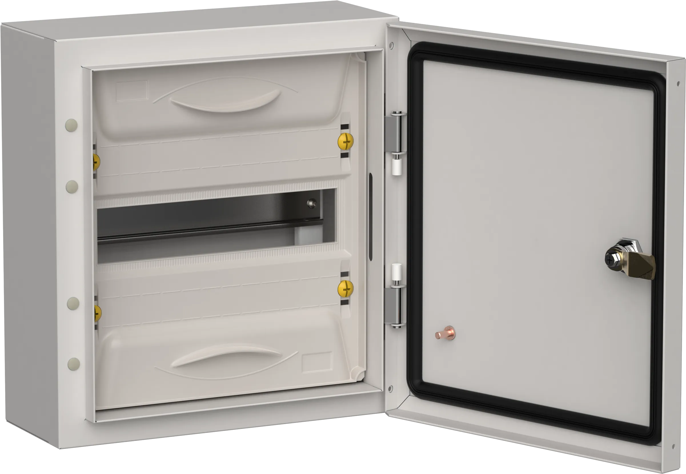 TITAN 5 Корпус металлический ЩРн-12 (1х12) 335х310х140мм IP54 серый (одна дверь) IEK