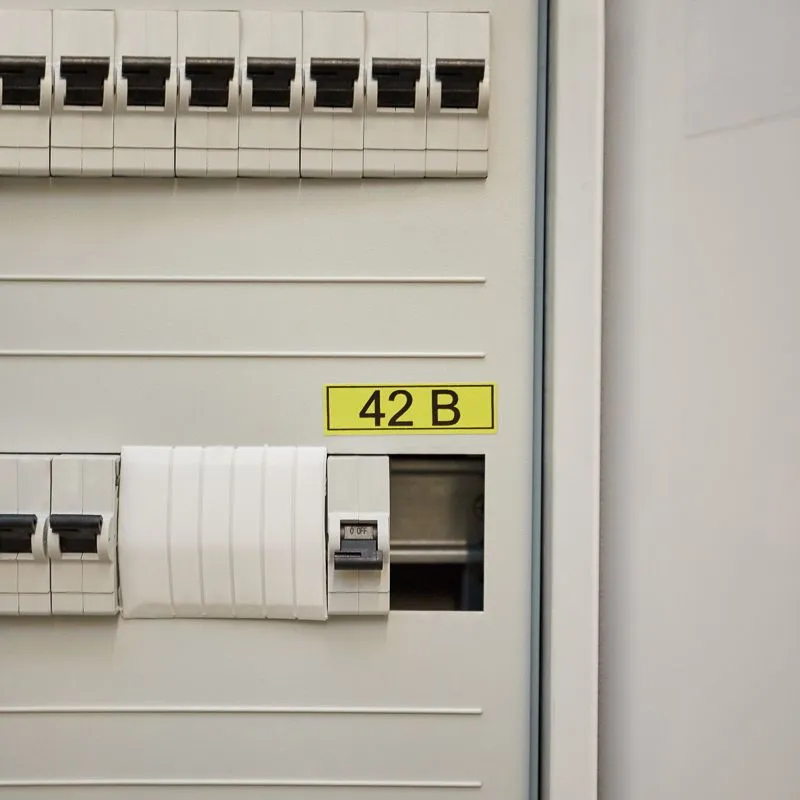 Наклейка знак электробезопасности «42 В» 15х50 мм REXANT (20шт на листе) - Фото 2