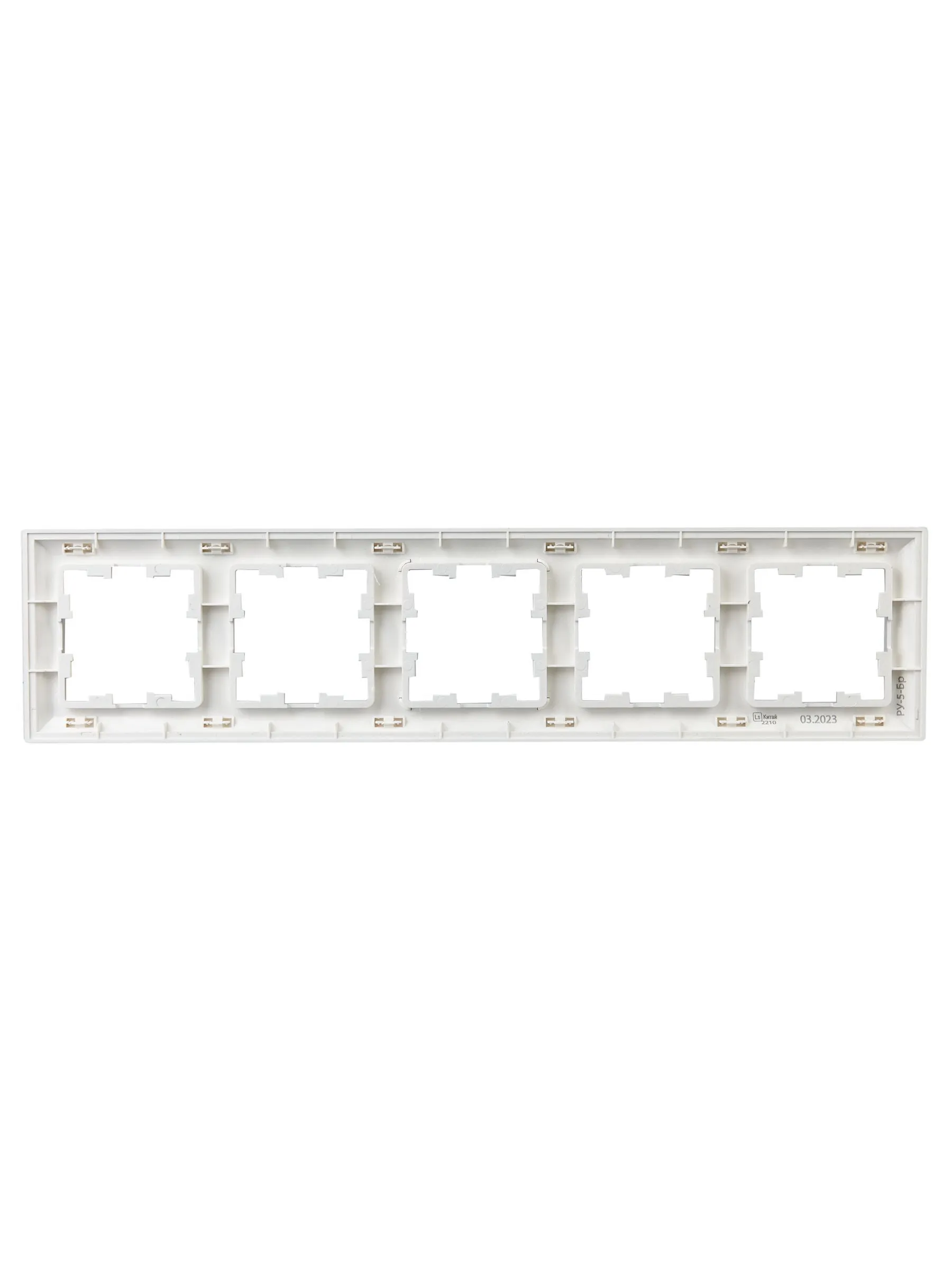 BRITE Рамка 5-местная РУ-5-Бр алюминий/алюминий IEK - Фото 4