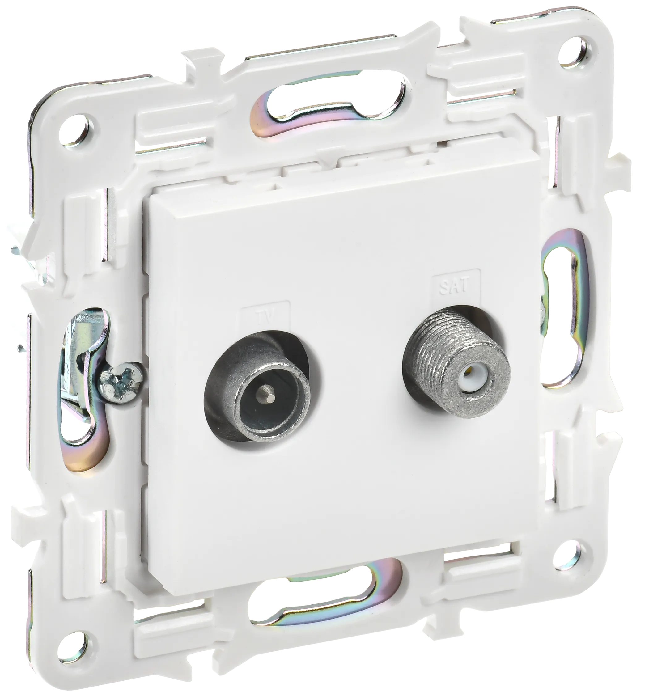 SKANDY Розетка двойная TV+SAT SK-A13W арктический белый IEK