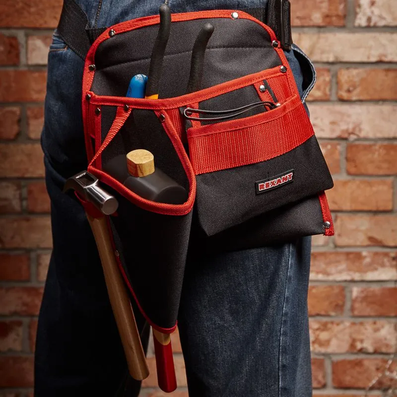 Сумка монтажника поясная с 3 отделениями RE-3 REXANT - Фото 2