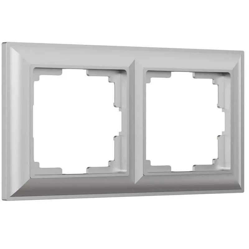 Рамка на 2 поста Fiore (серебряный) Werkel