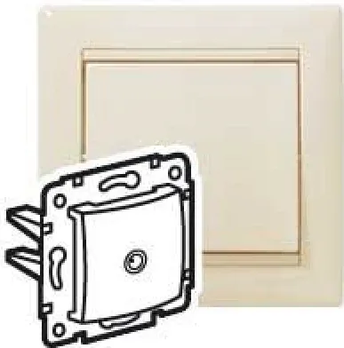 VALENA DIY Розетка TV тип звезда слоновая кость для электромонтажа