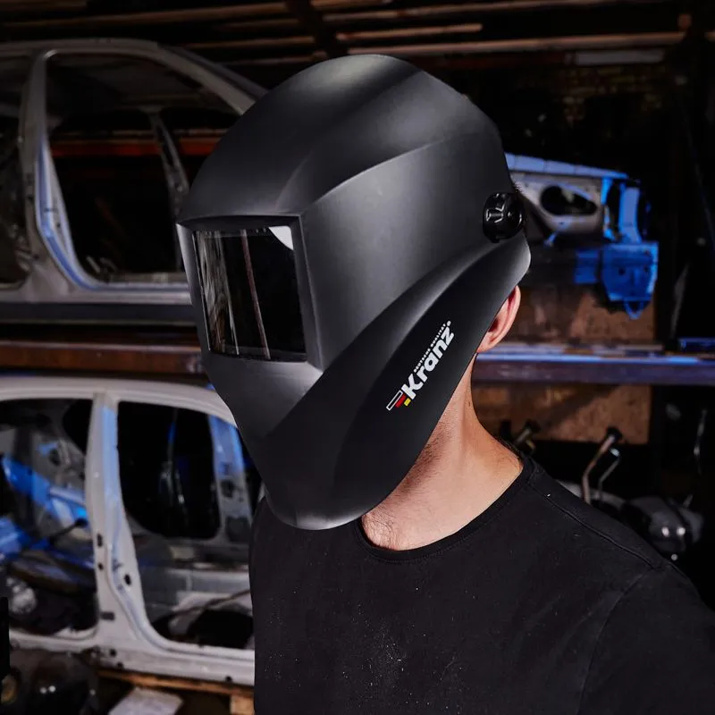 Маска сварщика с черным минеральным стеклом DIN 9 KRANZ - Фото 2