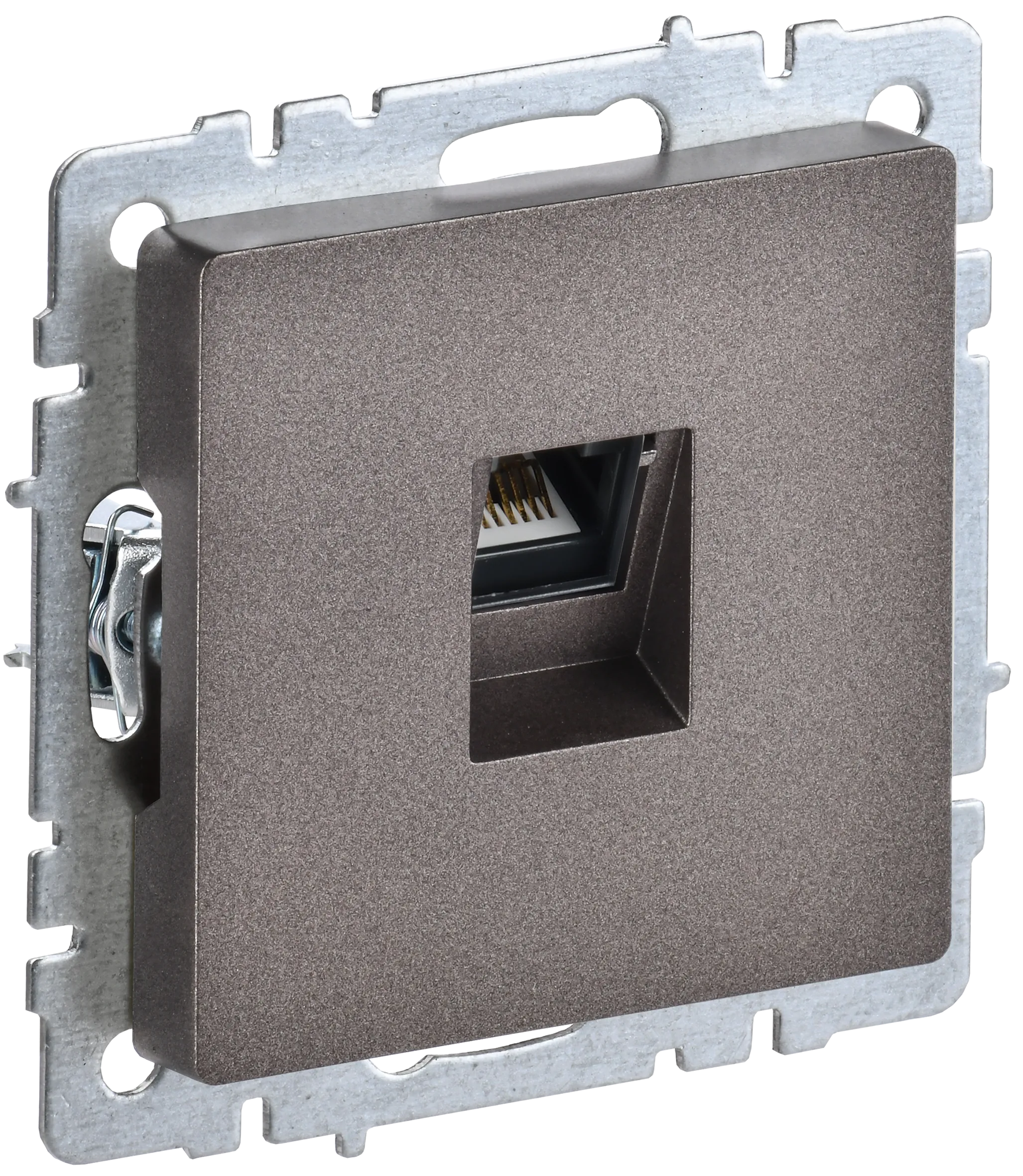 BRITE Розетка компьютерная RJ45 кат.6 РК11-БрТБ темная бронза IEK