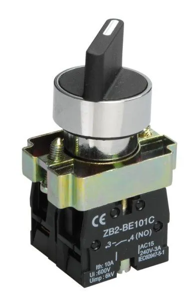 Переключатель LAY5-BD33 на 3 положения "I-0-II" стандартная ручка 2NO IEK BSW60-BD-3-K02