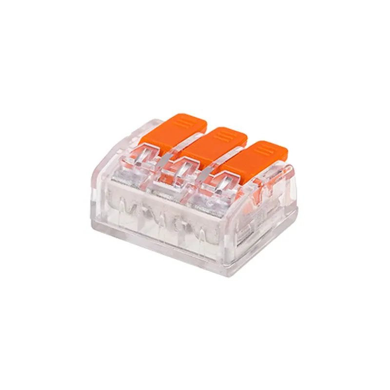 Универсальная компактная клемма СМК 221-413, 3-проводная до 4,0 мм² (блистер 10 шт./уп.) REXANT - Фото 2