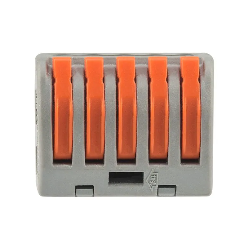 Универсальная клемма СМК 222-415, 5-проводная серая 0,08-2,5/4 мм² (40 шт/уп) REXANT - Фото 5