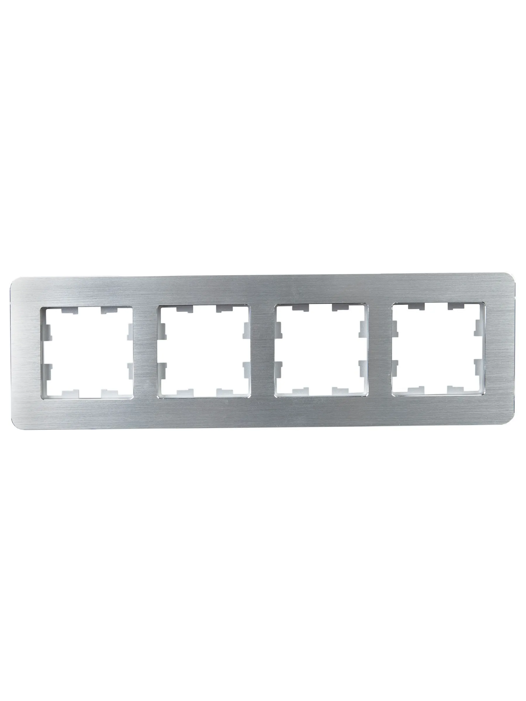 BRITE Рамка 4-местная РУ-4-1-Бр металл алюминий RE AL IEK - Фото 6