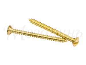 Саморез для выключателя / изолятора, цвет - латунь, ТМ  "МЕЗОНИНЪ", (40шт/уп). GE30002-30
