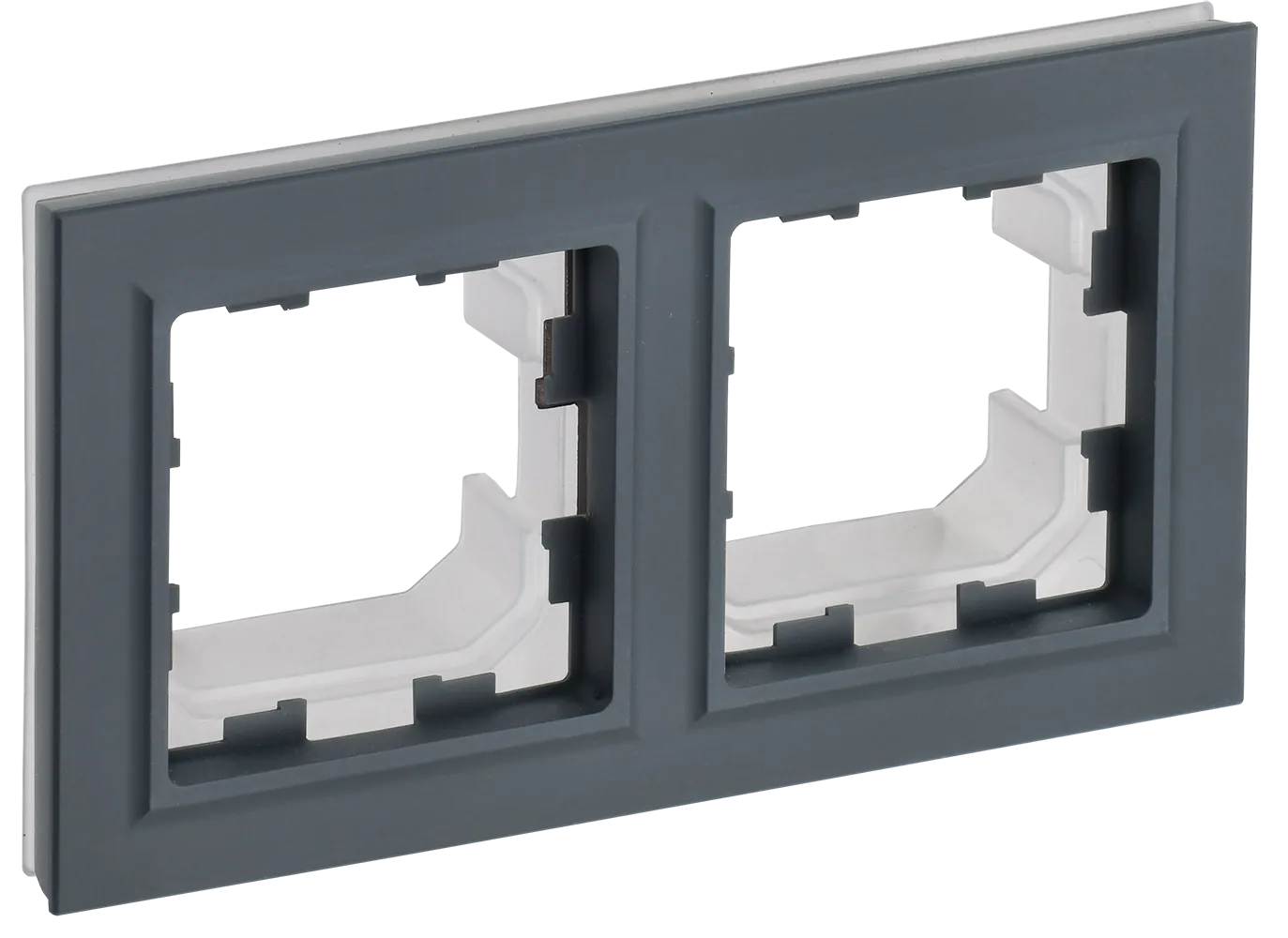 BRITE Рамка 2-местная IP44 РУ-2-БрГ-44 графит IEK
