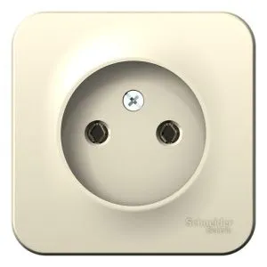 Розетка 1-м ОП Blanca 16А IP20 250В без заземл. без защ. шторок молоч. SE BLNRA000102 1210488