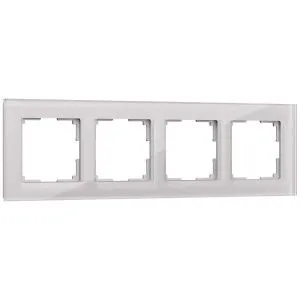 Рамка на 4 поста Favorit (дымчатый,стекло) Werkel W0041117