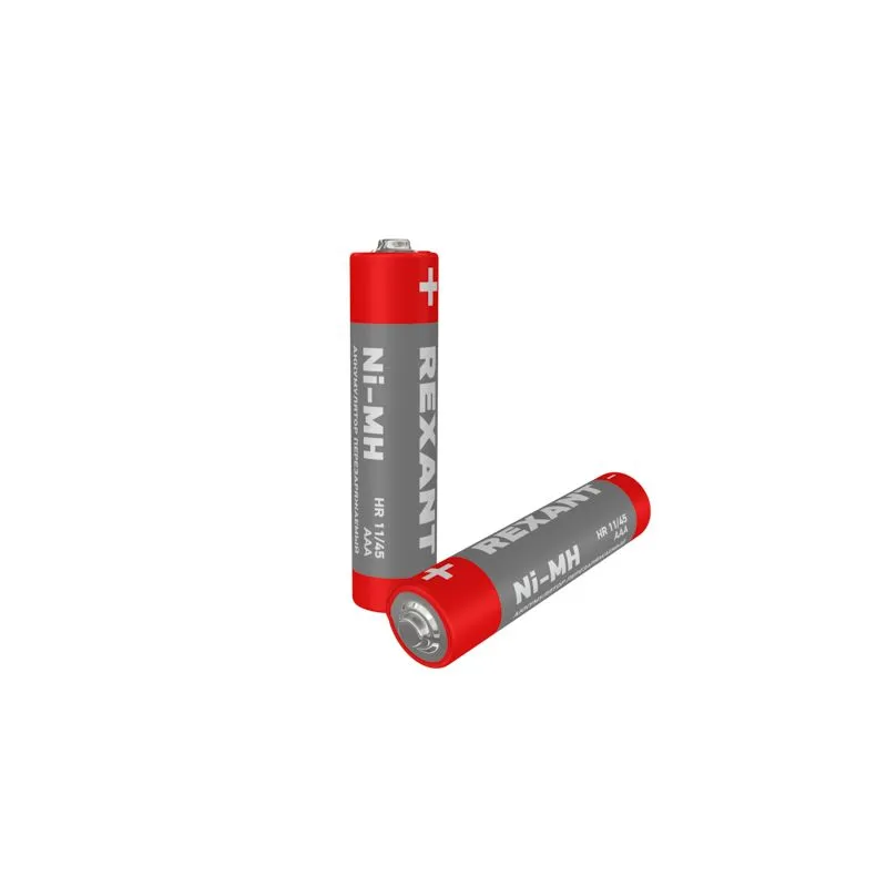 Аккумулятор Ni-MH AАA/HR03, 1,2В, 1100мАч, 2 шт, блистер REXANT - Фото 3