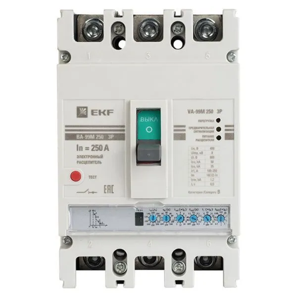 ВА-99М 250/250А 3P 50кА с электронным расцепителем EKF - Фото 3