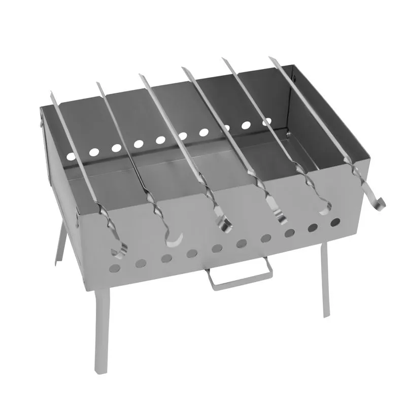 Мангал-дипломат 400х250х145мм, с 6 шампурами, в чехле СОКОЛ - Фото 5