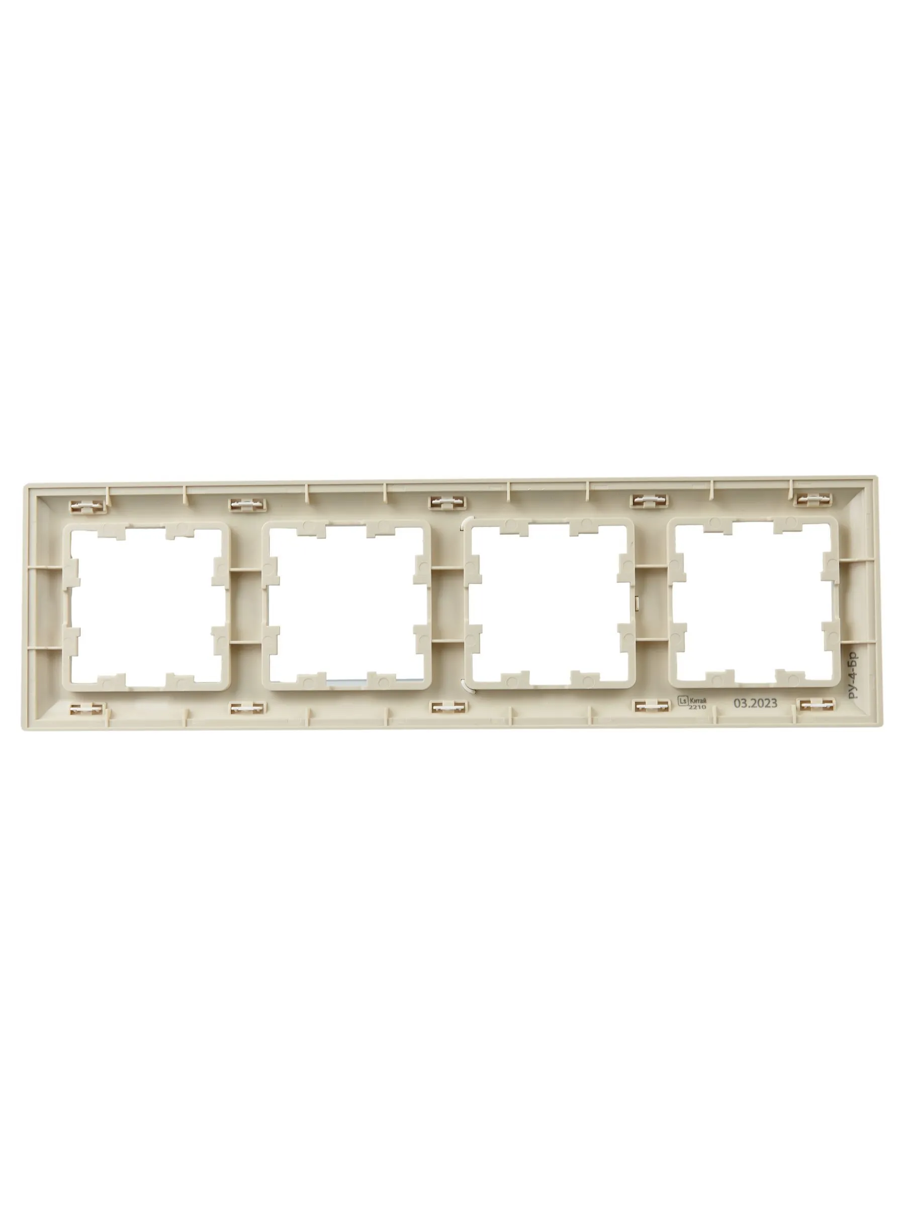 BRITE Рамка 4-местная РУ-4-Бр бежевый/жемчужный IEK - Фото 3