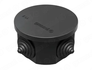 Коробка распаячная для о/п D75х40мм IP44 (60шт) ЧЕРНАЯ 4 гермоввода GE41237-05