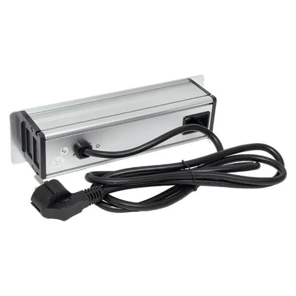 Встраиваемый настольный розеточный блок, 10 модулей, C-Line - Фото 6