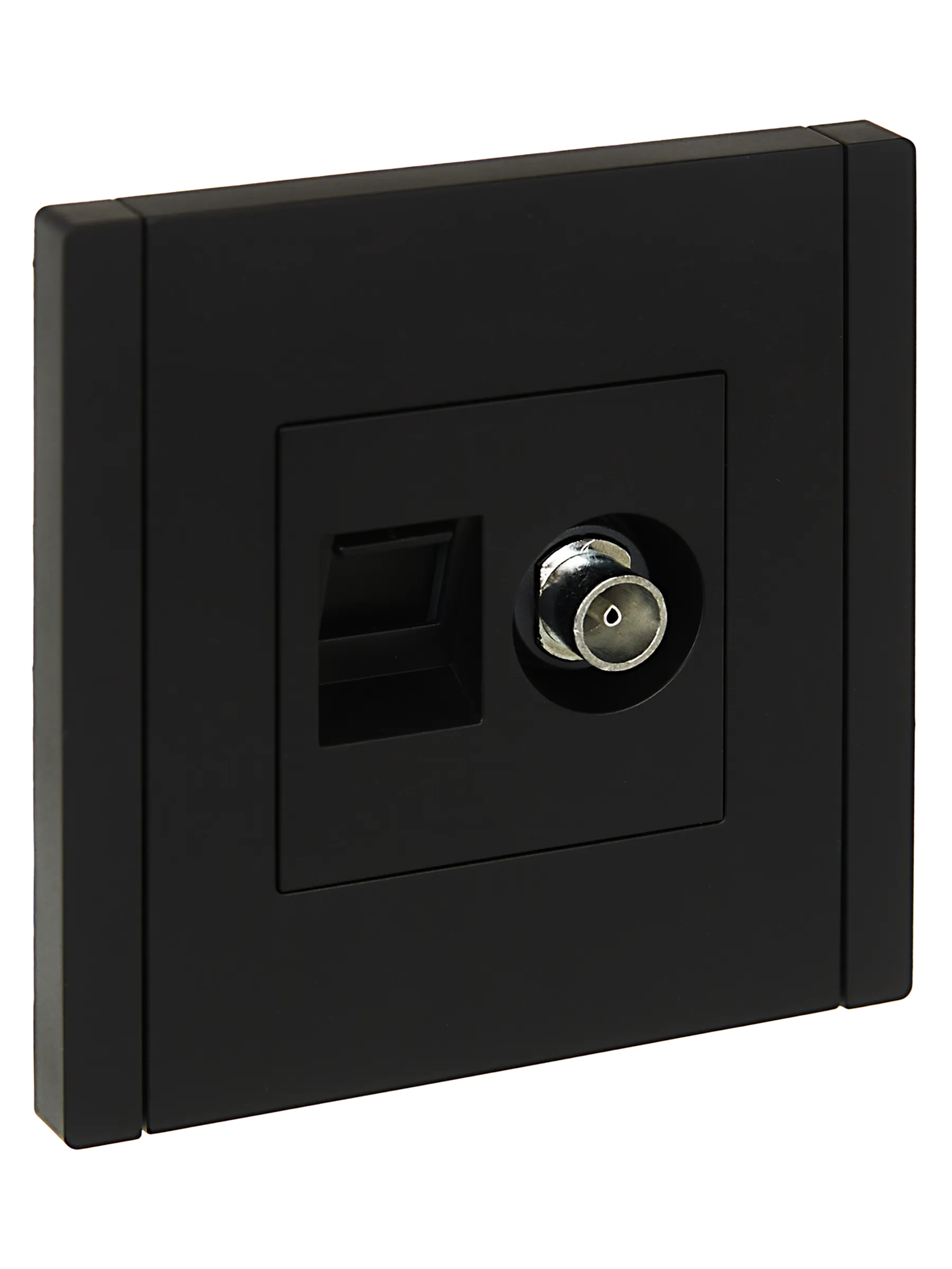 FORTE&PIANO Розетка двойная TV+RJ45 кат.5E FP136 черный IEK FP-AK20-1-K02