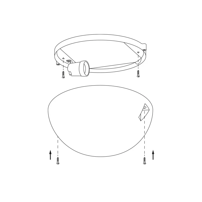 Светильник под лампу 60W-E27 (лампа в комплект  не входит) IP54 WOLTA - Фото 2