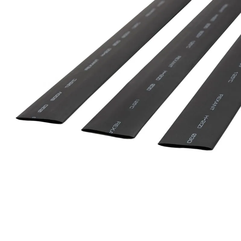 Трубка термоусаживаемая ТУТ нг 30,0/15,0мм, черная, упаковка 10 шт. по 1м REXANT - Фото 3