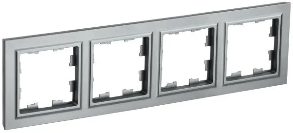 BRITE Рамка 4-местная РУ-4-БрС сталь IEK BR-M42-K46