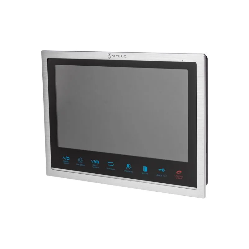 Цветной монитор видеодомофона 10,1" формата AHD(1080P), с сенсорным управлением, детектором движения, функцией фото- и видеозаписи (модель AC-439)