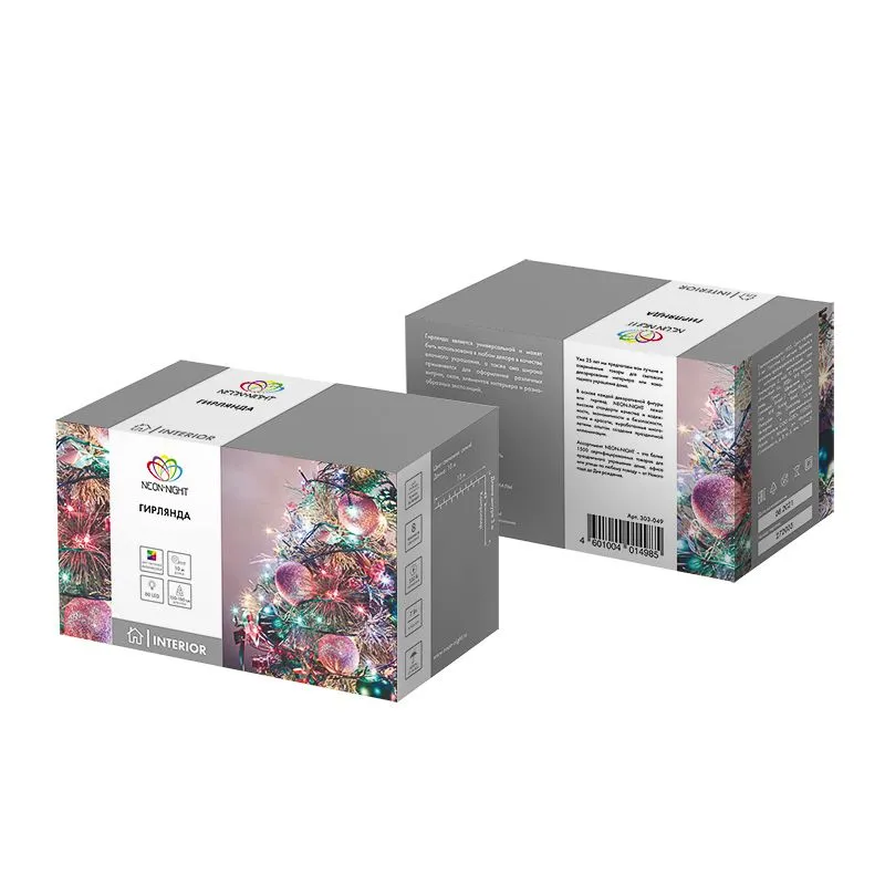 Гирлянда Твинкл Лайт 10 м, темно-зеленый ПВХ, 80 LED, цвет мультиколор - Фото 4