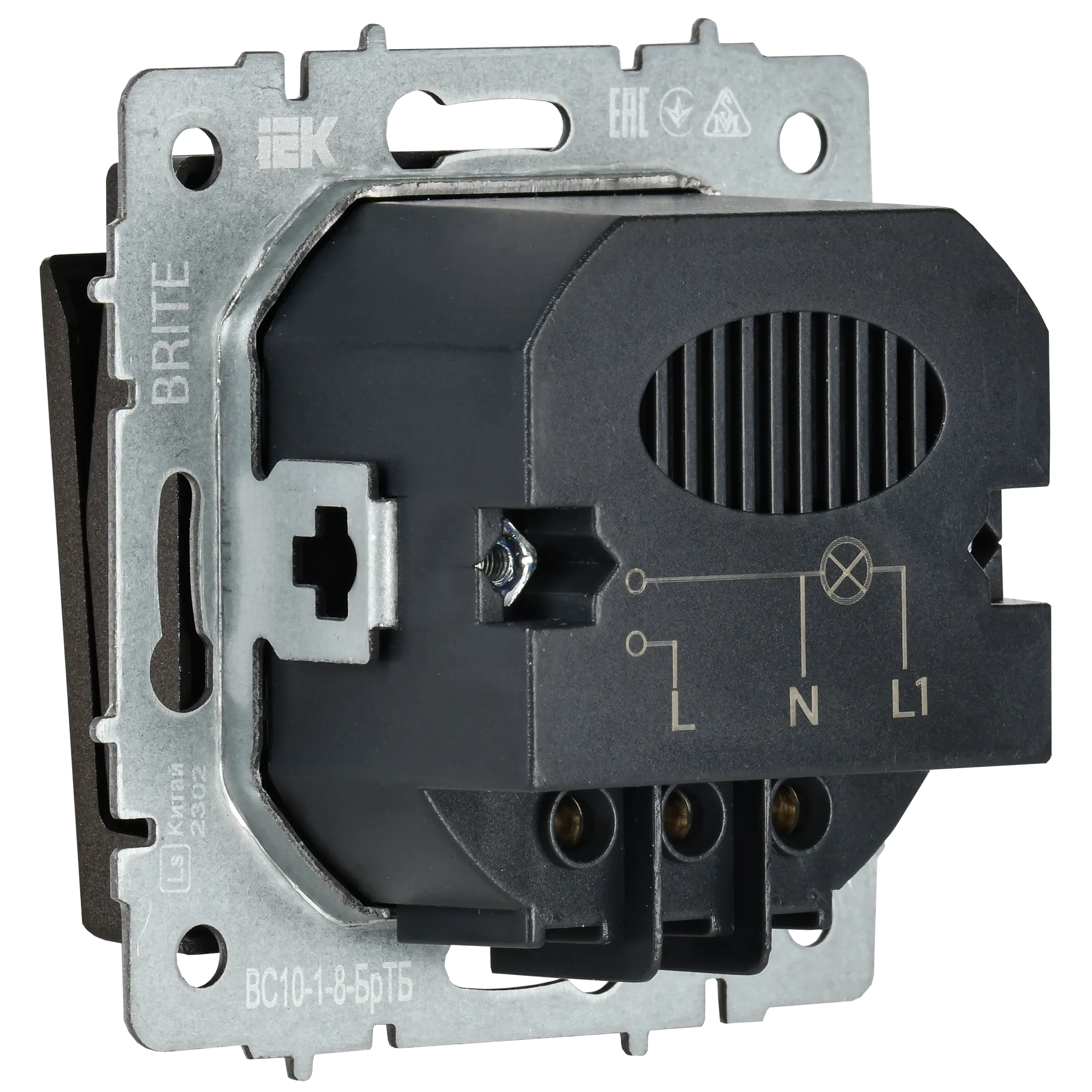 BRITE Выключатель карточный 30А ВС10-1-8-БрТБ темная бронза IEK - Фото 8
