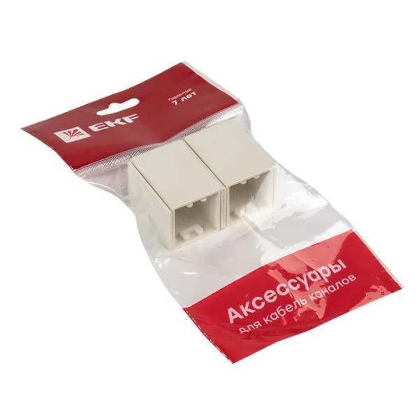 Соединитель (25х25) (4 шт) белый EKF-Plast - Фото 2