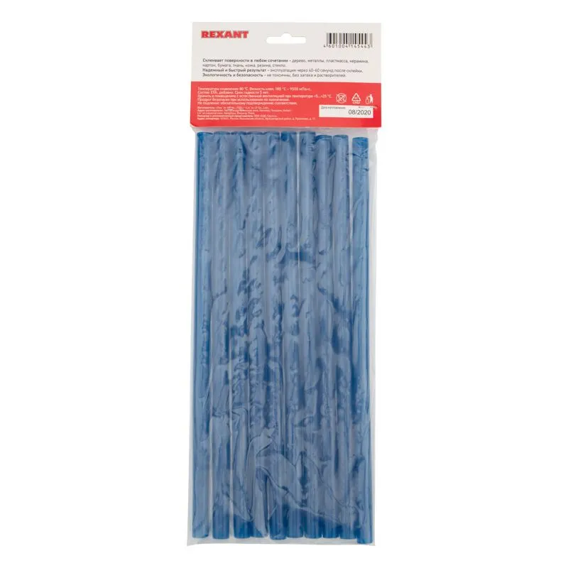 Стержни клеевые Ø11мм, 270мм, синие (10 шт/уп), хедер REXANT - Фото 4