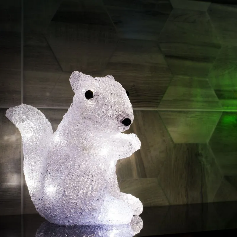 Акриловая светодиодная фигура Белка 17,5х12х18 см, 4,5 В, 3 батарейки AAA (не входят в комплект), 12 светодиодов NEON-NIGHT - Фото 2